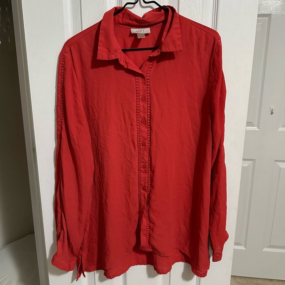 Loft | Plain Button-Up Blouse